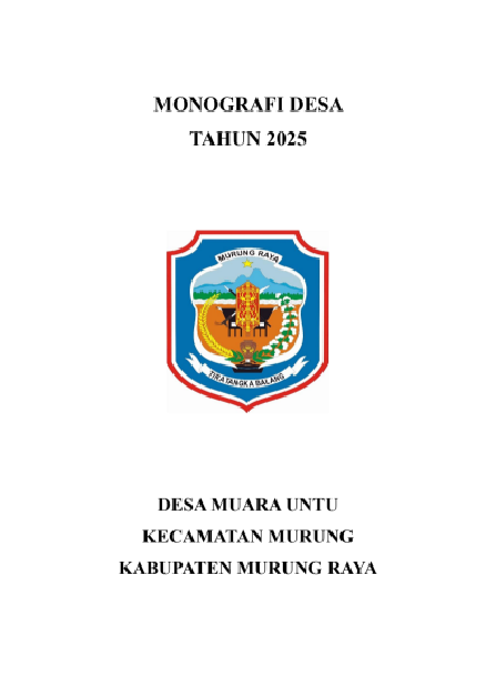 Monografi Desa Muara Untu Tahun 2025